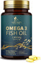 Triple Strength Omega 3 Fish Oil 60 Softgels, 2400 mg, Brain & Heart Health Support, EPA & DHA