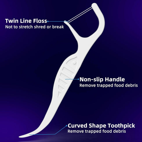 RAZOKO Orthodontic Flossers for Braces, Twin Line Dental Floss Picks, 225 Count