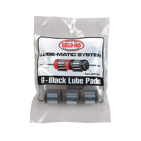 Weld-Aid Lube-Matic Lube and Wire Kleener Pads - wa lube pads-blk (6/pk)007060
