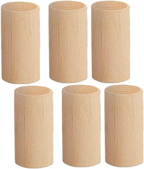 luzen 6Pcs Wooden Essential Oil Diffuser Cylindrical Wooden Aromatherapy Diffuser for Home Office