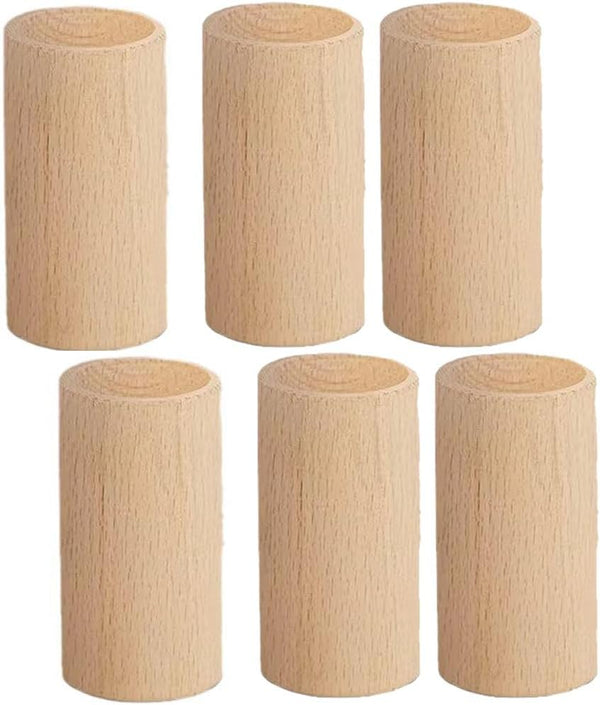 luzen 6Pcs Wooden Essential Oil Diffuser Cylindrical Wooden Aromatherapy Diffuser for Home Office