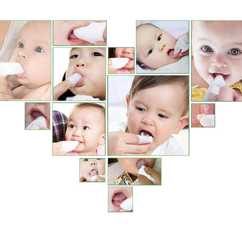 Baby Toothbrush, Soft Gauze Infant Finger Clean Oral Toothbrush, Individually Wrapped