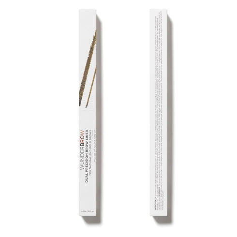 Wunderbrow Dual Precision Brow Liner, Eyebrow Pencil with Angled Tip and Ultra Fine Tip, Color Brunette