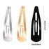 WILLBOND 30 Pieces Large Metal Snap Hair Clips - Nonslip Barrettes for Women in Gold, Silver, Black