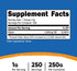 Nutricost Niacin Vitamin B3 Powder 250 Grams - 1G Per Serving - Vitamin B3 (Niacin) Powder - May Cause Flush