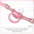 Set Littleforbig Leather Adjustable Strap Gen II Pacifier & Gag Pink