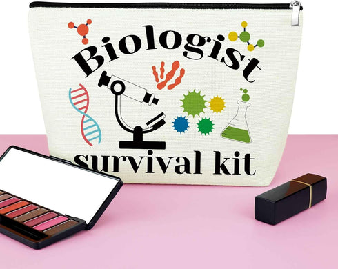Biologist Gifts Makeup Bag, Biology Lover Gifts, Cosmetic Bag for Biology Students, Teachers, and Lab Technicians
