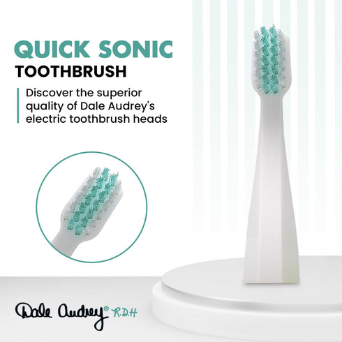 Ayurvedic Quick Sonic Toothbrush Head Replacement for Adults, DailyClean Toothbrush, 2 Count