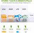 Partsmojo 7 Pill Organizer Daily Case US Stock Weekly Portable Extra Large Day Box Clear