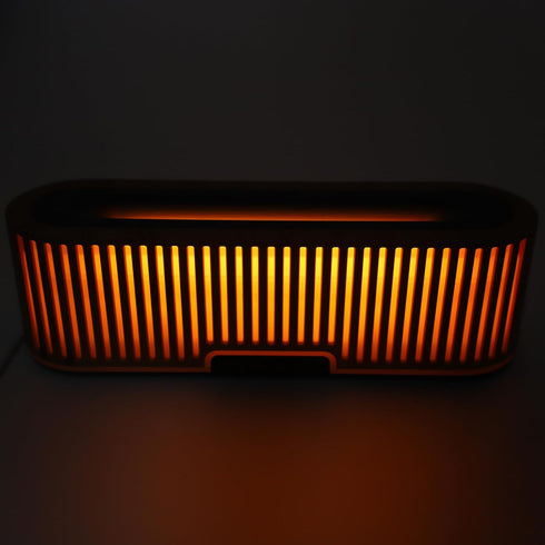 YUJIEE 200ml Aromatherapy Diffuser, Essential Oil Aroma Humidifier with Flame Light Multi Color Lights, Quiet Operation