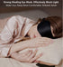Sleep Mask Silk Eye Mask Sleeping Blindfold for Nap Night Daytime Rest Adjustable Sleep Cover Eye Shade for Women Men, Block Out Light Blackout Elastic Soft Comfort for Travel Yoga Nap (Black)