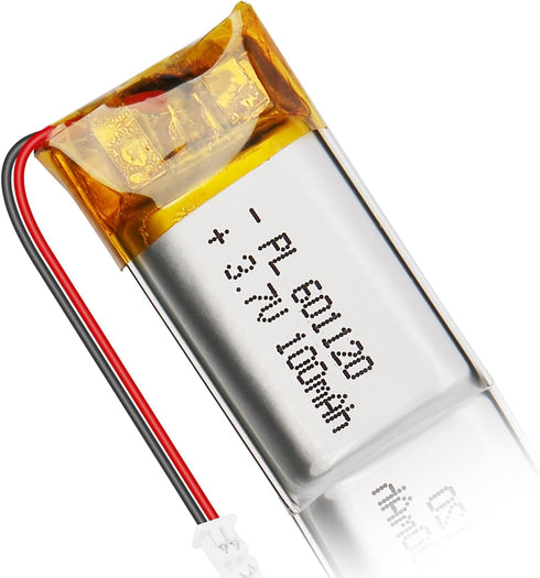 Qimoo 601120 3.7V 100mAh LiPo Battery - Rechargeable Lithium Polymer Battery with Protection