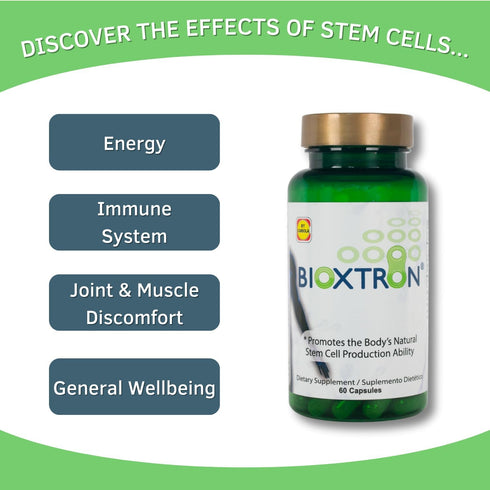 Bioxtron Natural AFA Stem Cell Supplement, 60 Caps for Joint & Muscle Support, Immune System, Energy Levels