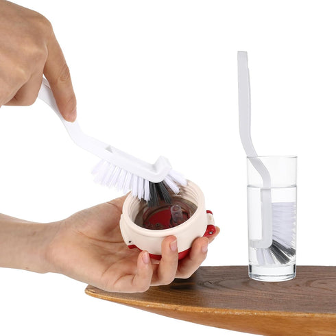 JJUNW 4Pcs (4) Kitchen Scrub Brush, Angle Cleaning Brush, Right Angle Scrub Brush for Sink Household Dish Pot Pan Edge