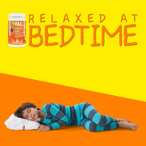 VAL Chewable Magnesium for Kids, Relaxation & Calm Formula, Glycinate, Citrate, Taurate, Vitamin B6, D, C, 60 Tablets