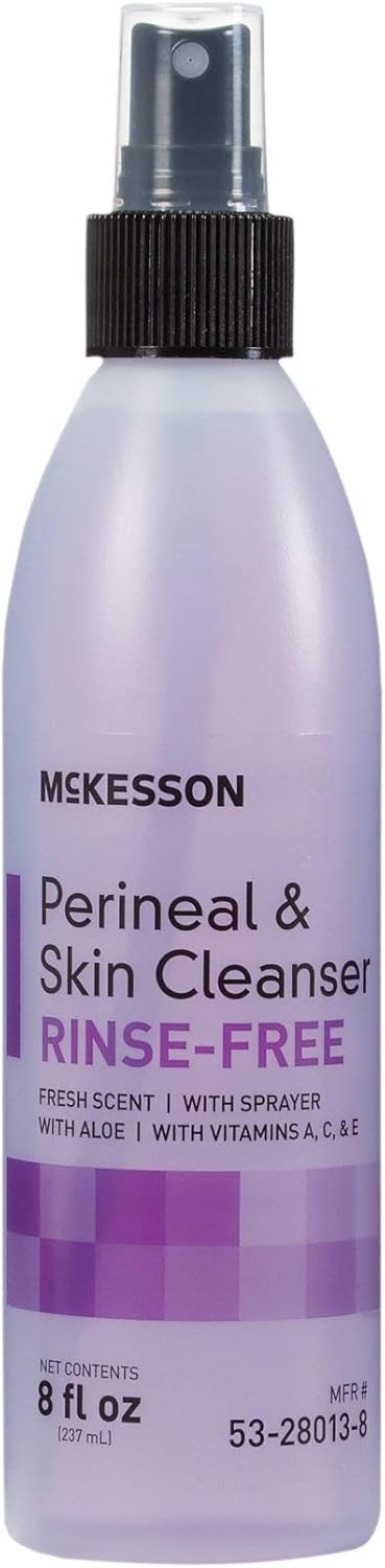 McKesson Perineal Skin Cleanser with Aloe, 8 oz Rinse-Free Body Wash for Incontinence Care