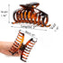 Polycarbonate Large Hair Claw Clips for Women, 3 Counts in Set of Black/Tortoise Shell Brown/Clear Resin, 4.3 inch in