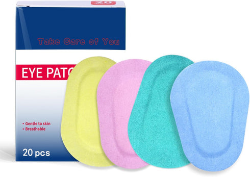 Sticky Eye Patches for Kids, 60PCs/3Boxes, Colorful Breathable Eye Pad Adhesive Bandages