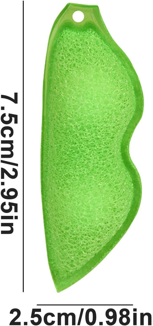 Bottle Cleaning Sponge, Beans-Shaped Bottle Cleaning Sponge, Reuseable Bottle Cleaning Sponge, Heat Resistance Bottle Sponge for Internal Cleaning of Small Mouth B (Green) by Fhavent