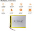 3.7V 407595 5500mAh Lithium Polymer Ion Battery Pack, Rechargeable with JST 2.0mm Connector