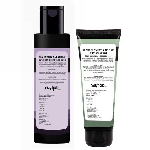 Men Intimate Wash & Hygiene 300ml Combo pack | Intimate and Hygiene Wash+ Intimate Liquid Powder with Plant Extracts| Paraben Free | Prevents Wetness, Irritation, Itching and Bad Smell