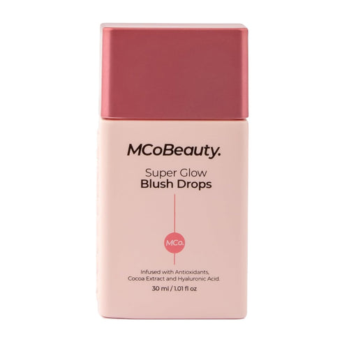 MCoBeauty Super Glow Blush Drops, Peach Pink, Luminous Flush for Radiant Cheeks, Vegan Cosmetics
