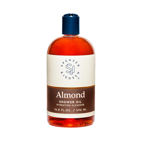 Spenser & Jensen Hydrating Almond Shower Oil, Body Wash for All Skin Types, 16.8 Oz (Pack of 1), Rich in Vitamin E