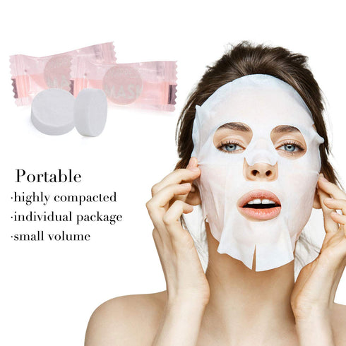 Natural 24Pcs DIY Compressed Facial Mask Cotton Face Mask Sheet for Skin Care