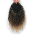 Short Afro Kinky Curly Ponytail Hair Piece - Synthetic Afro Kinky Curly Ponytail Extension for Women (Mix