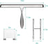 Shower Squeegee for Glass Doors, 10-Inch Sliver Squeegee for Shower Doors, Mirrors, Windows with Hooks