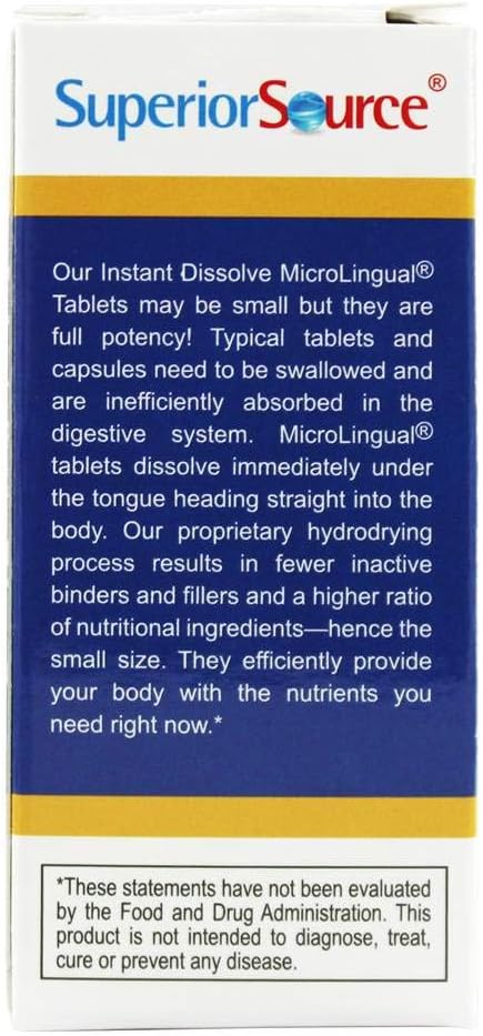 Superior Source Vitamin K2 MK-7, 100 mcg, Quick Dissolve MicroLignual Tablets, 60 Count
