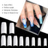 krofaue 500PCS French Style False Nails Tips, Acrylic Artificial Half Cover Manicure with Box of 10 Sizes (White)