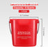 Uiifan 3 Pcs 6 Quart Cleaning Bucket, Small Sanitizing Square Detergent Pail for Home, Commercial, Restaurant, Kitchen