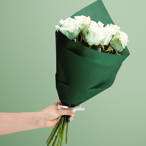 Matte Green Recycled Kraft Wrapping Paper, 46.8 Sq Ft for Gift Wrap and Craft Table Runner