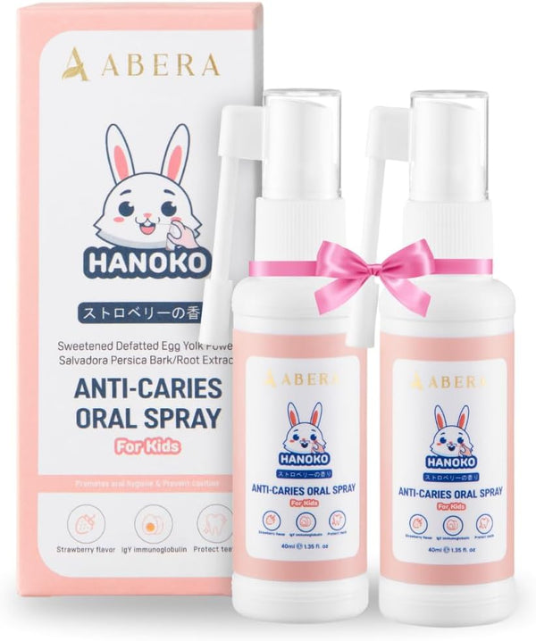 Abera Anti-Caries Kids Oral Spray, Fluoride Free Toddler Toothpaste Helper for Cavity Repair, 1.35 fl Oz, Pack of 2