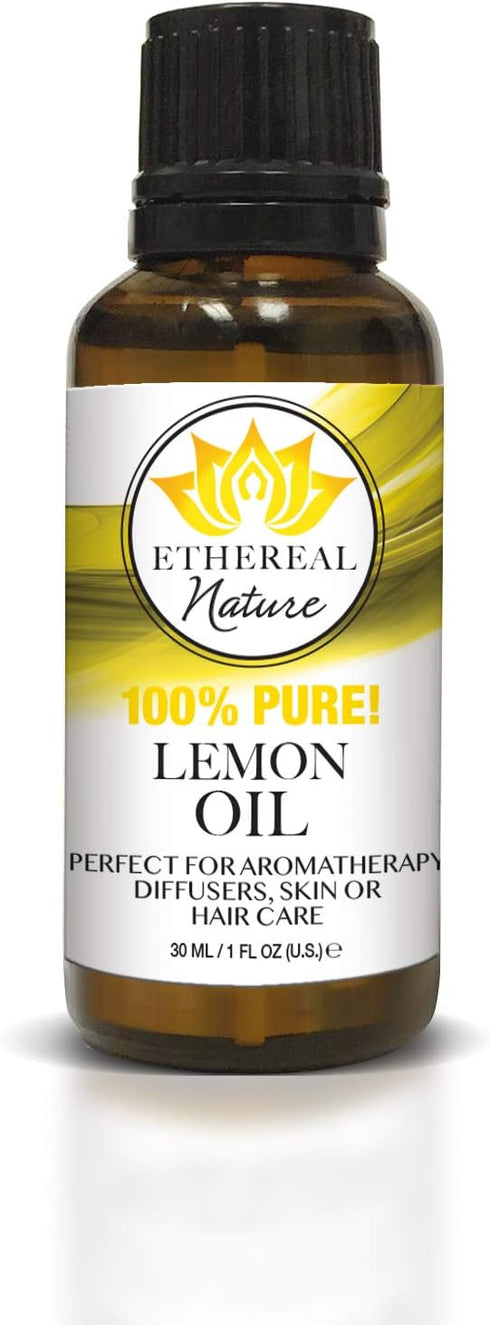 Ethereal Nature 100% Pure Lemon Oil, 1.01 Fluid Ounce