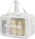 Travel Toiletry Bag for Women and Men, Matte Translucent Organizer with Handle, Makeup Cosmetic Bag for Travel