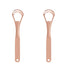 2PCS Tongue Cleaners, Wide-Head Double Blades Scrapers for Oral Care, Rose Gold Color