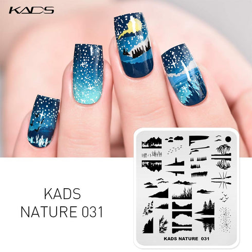 KADS Nail Stamping Plate Nature Template Image Design for Nail Art Decoration and DIY (NA031)