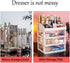 Makeup Organizer with 3 Drawers, Plastic Storage for Vanity, Large Capacity Cosmetic Display Cases for Skin Care