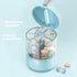 IVICOO 7 2-in-1 (Blue,1 Pack) Day Weekly Travel Pill Box, Travel Medicine Organizer and Pill Cutter for Home and Travel