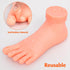 krofaue Practice Fake Foot Model, 1 Pair Flexible Soft Silicone Prosthetic Tool for Nail Tips Art Training