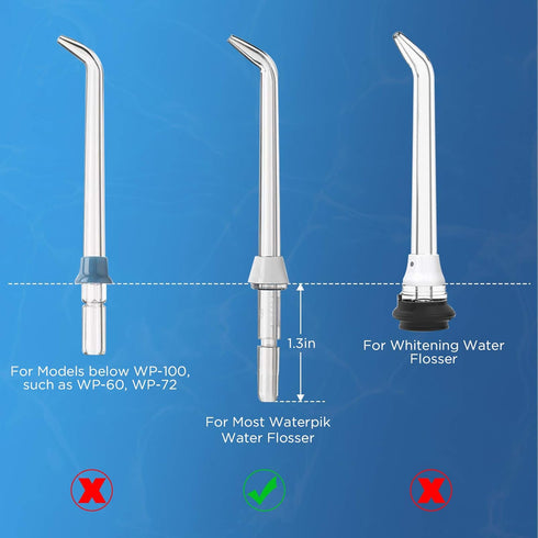 Waterpik Water Flosser Replacement Tips Bundle, 6 Classic Jet Tips & Storage Case