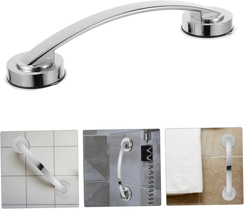 Jojofuny Suction Shower Grab Bar for Seniors - Colorfast & Durable Bathroom Armrest