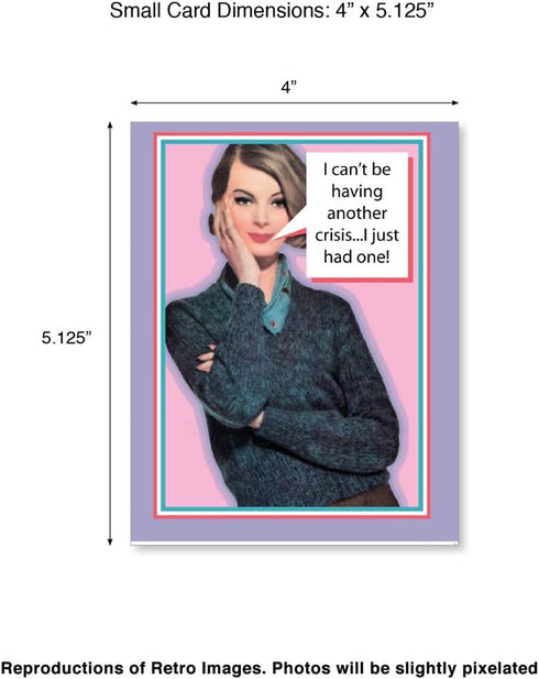 The Best Card Company 20 Note Cards Blank Assortment (4 x 5.12 Inch) with 10 Designs, 2 Each - Hot Mess