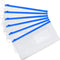 Fulmoon 100 Pcs Clear Dental Zipper Pouches 10 x 4 Inch with Card Slot for Dental Hygiene Products (Blue)