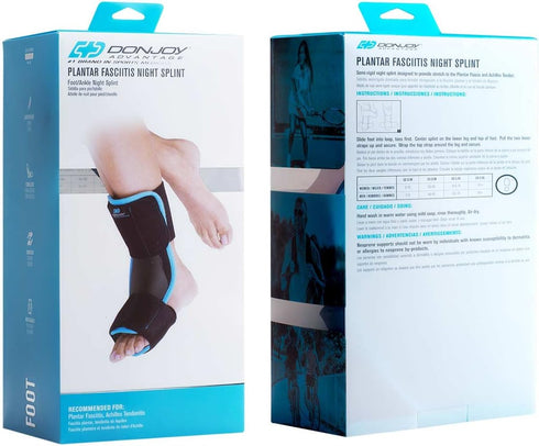 DonJoy DA161FB01-BLK-S/M Plantar Fasciitis Night Splint, Lightweight Rigid Support for Pain Relief and Achilles