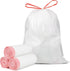 Ultra Thick 15 Gallon Drawstring Trash Bags, 108 Count Heavy Duty Large Plastic Garbage Bag for Home Office Lawn