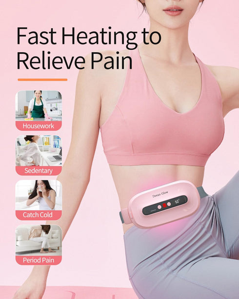 Upgraded Heating Pad for Period Cramps, Cordless Portable Heating Pad with 3 Heat Levels & Massage Modes for Relief