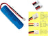 XINLANTECH 3.7V 2600mAh 18650 XH2.54/2P -2 Pack Rechargeable Li-ion Battery with Jst Connector Plug Wires for DIY
